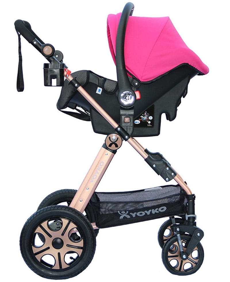 Yoyko Luxury Travel Sistem Bebek Arabası 3 in 1 Pembe Rose