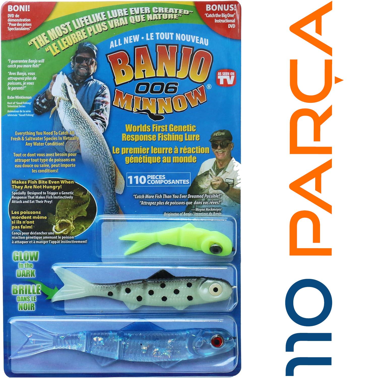 Banjo Minnow Balık Yakalama Seti Suni Maket Balık Yem Silikon Yem Sahte Balık Yemi Dvd'si Hediyeli