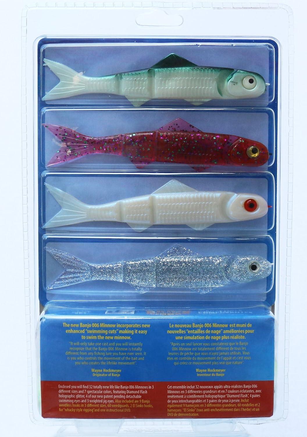 Banjo Minnow Balık Yakalama Seti Suni Maket Balık Yem Silikon Yem Sahte Balık Yemi Dvd'si Hediyeli