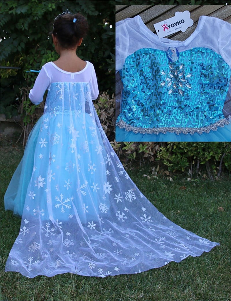UZUN PELERİN KABARIK ELSA KOSTÜMÜ ELSA ELBİSESİ HEDİYELİ