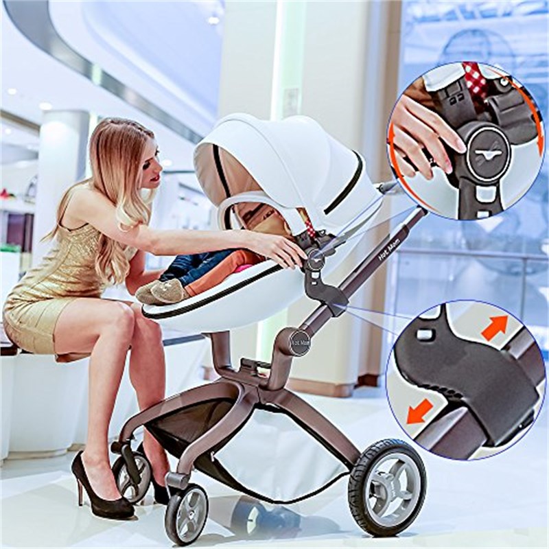 Yoyko Hotmom Bebek Arabası Yataklı Beyaz Rose Kasa