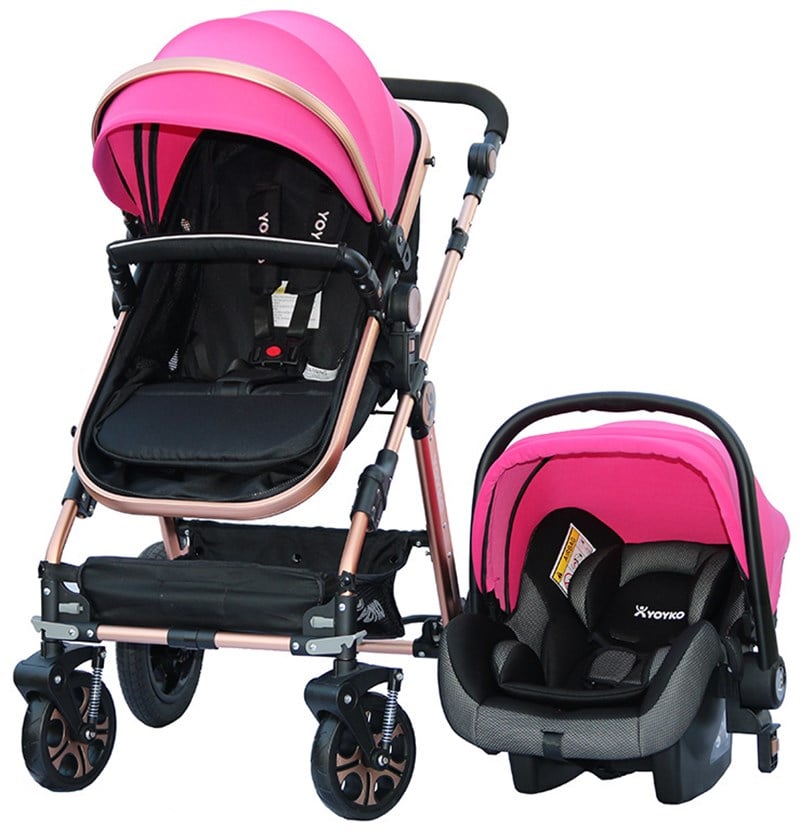 Yoyko Luxury Travel Sistem Bebek Arabası 3 in 1 Pembe Rose