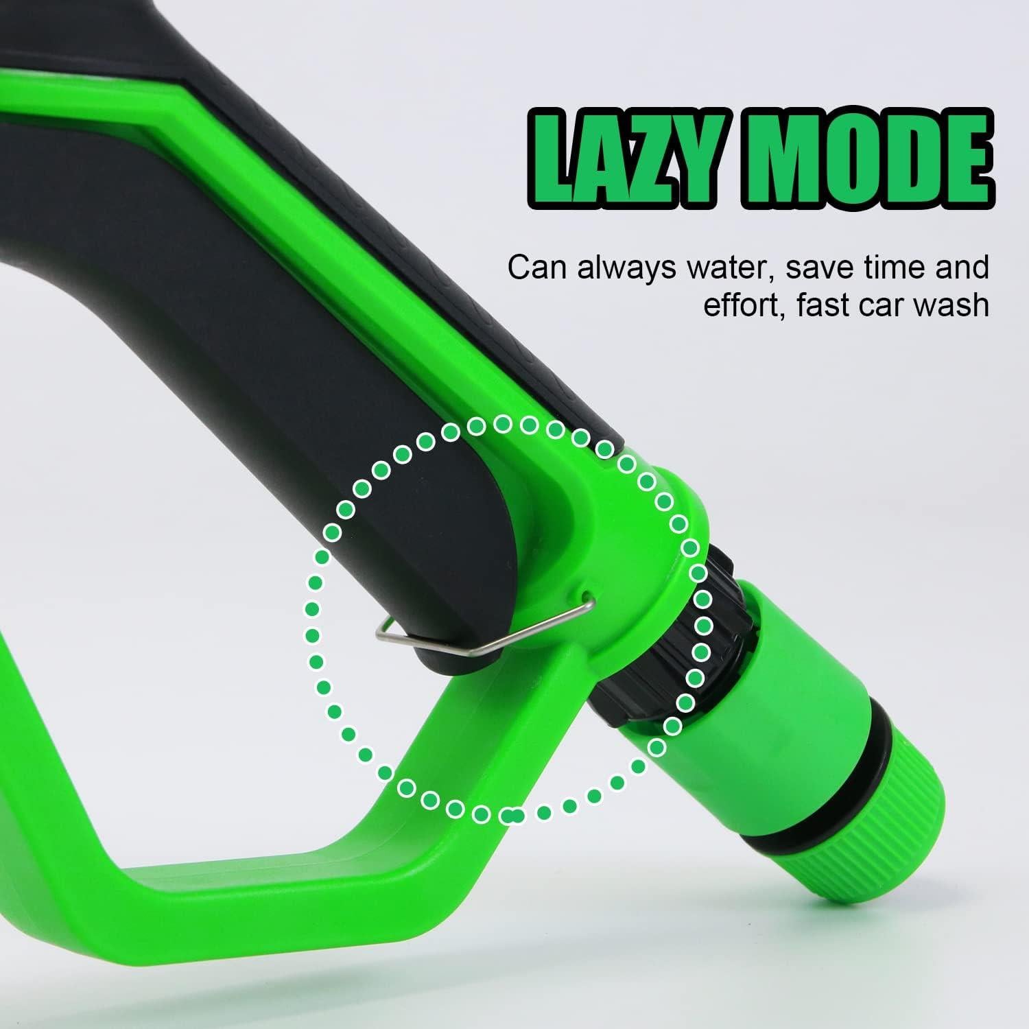 Foam Blaster PRO Araba Yıkama Köpük Tabancası Bahçe Hortumu Püskürtme Kar Köpüğü Tabancası Green