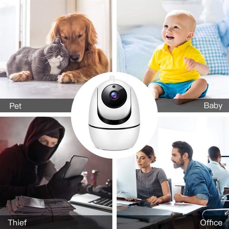 Jo Moyner 2MP Full HD Gece Görüşlü Uzaktan Erişim Renkli Sesli Hareket Algılama IP Wifi Kamera 128Gb SD Kart Güvenlik Kamerası Bebek İzleme Pet İzleme