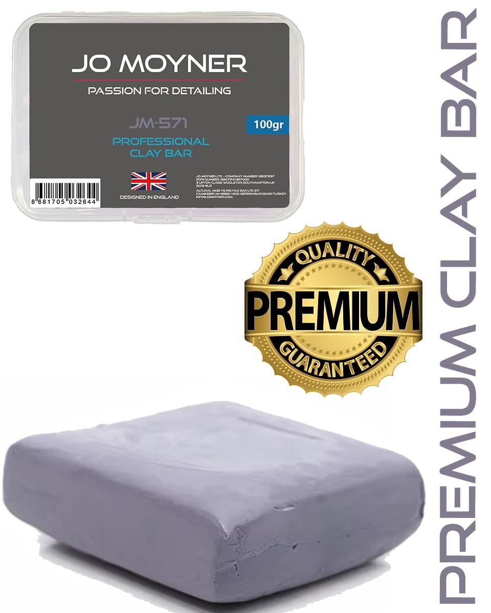 Jo Moyner Clay Bar Kil Hamuru Boya Metal Cam Yüzey Temizleme Kil Hamuru Heavy Grey 2x50Gr