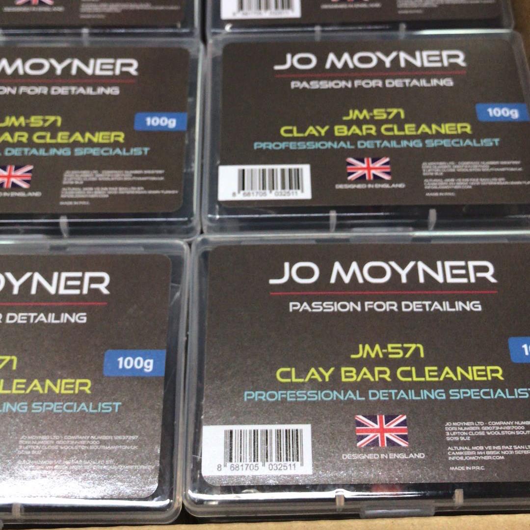 Jo Moyner Clay Bar Kil Hamuru Boya Metal Cam Yüzey Temizleme Kil Hamuru Heavy Grey 2x50Gr
