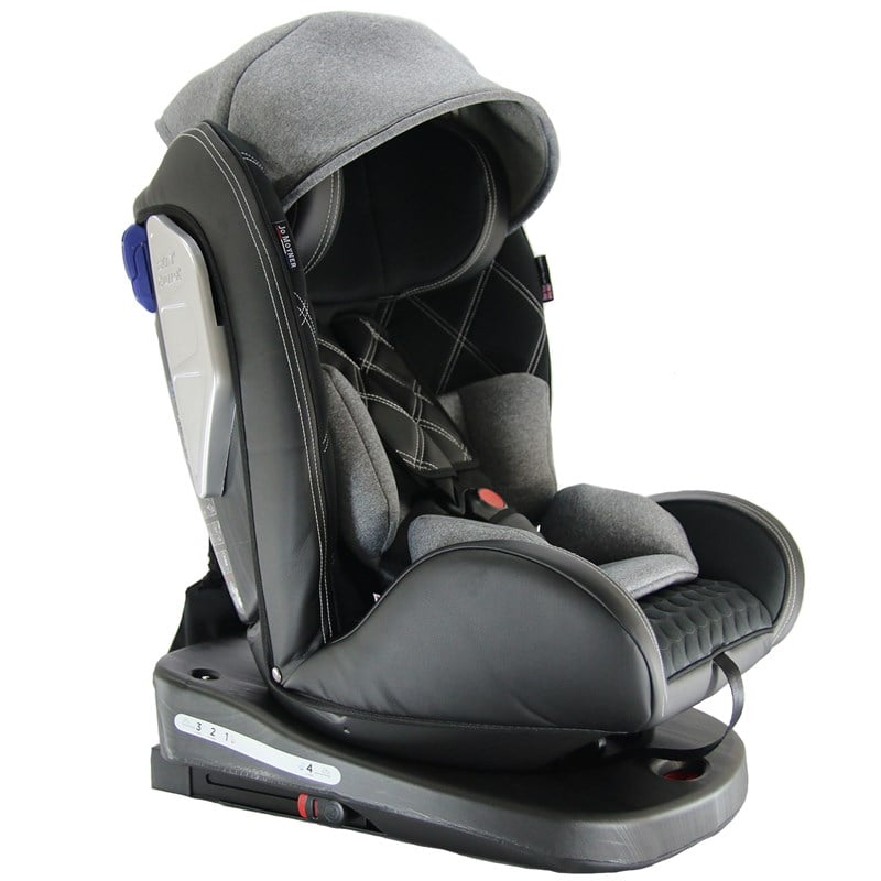Jo Moyner Exclusive 360 Dönebilen Yatabilir 0-36 Kg Oto Koltuğu ISOFIX/SIP/LATCH Siyah Gri