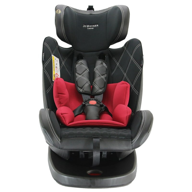 Jo Moyner Exclusive 360 Dönebilen Yatabilir 0-36 Kg Oto Koltuğu ISOFIX/SIP/LATCH Siyah Kırmızı