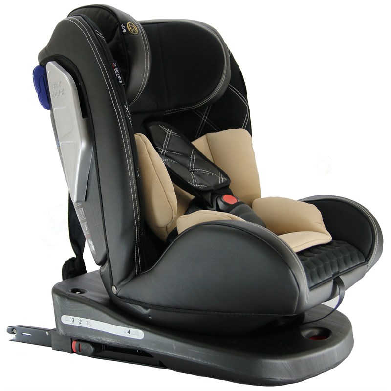 Jo Moyner Exclusive 360 Dönebilen Yatabilir 0-36 Kg Oto Koltuğu ISOFIX/SIP/LATCH Siyah Kahve