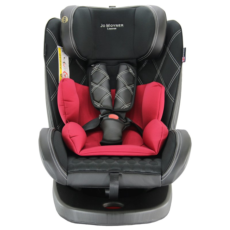 Jo Moyner Exclusive 360 Dönebilen Yatabilir 0-36 Kg Oto Koltuğu ISOFIX/SIP/LATCH Siyah Kırmızı