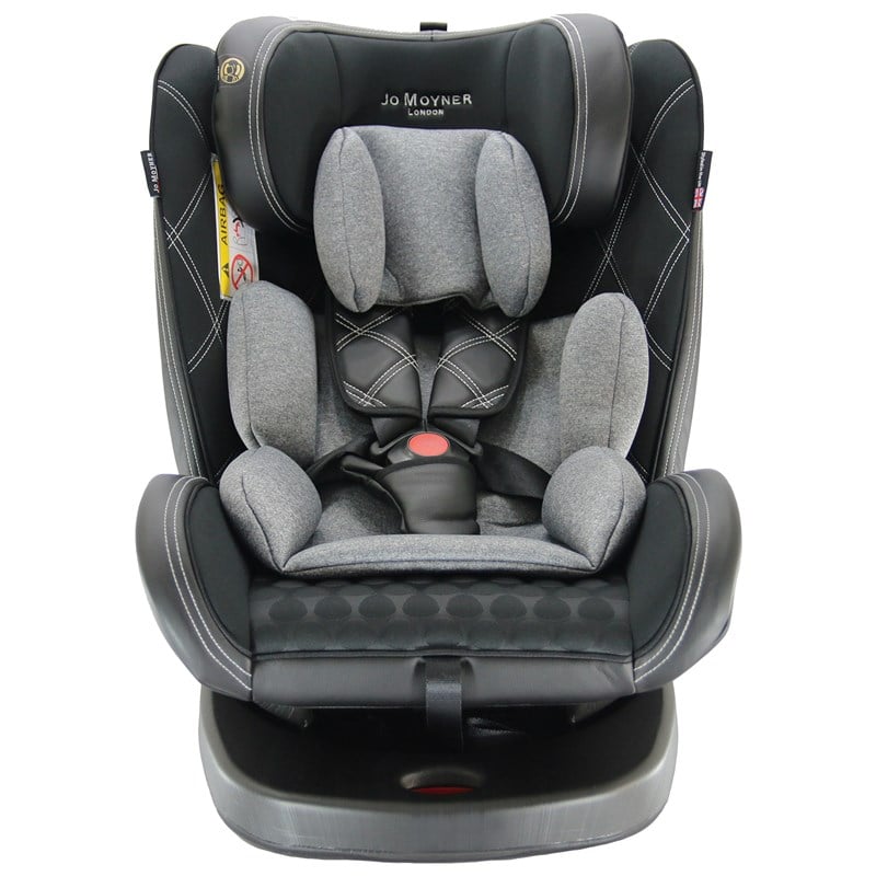 Jo Moyner Exclusive 360 Dönebilen Yatabilir 0-36 Kg Oto Koltuğu ISOFIX/SIP/LATCH Siyah Gri
