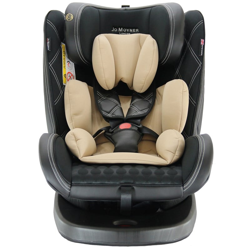 Jo Moyner Exclusive 360 Dönebilen Yatabilir 0-36 Kg Oto Koltuğu ISOFIX/SIP/LATCH Siyah Kahve