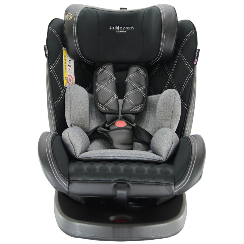 Jo Moyner Exclusive 360 Dönebilen Yatabilir 0-36 Kg Oto Koltuğu ISOFIX/SIP/LATCH Siyah Gri