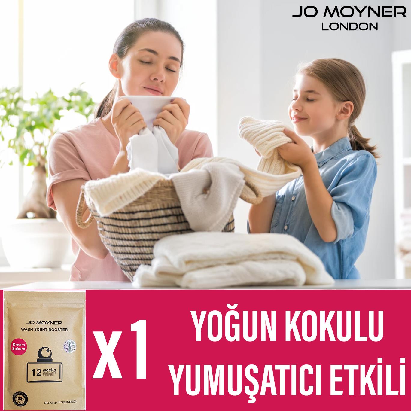 Jo Moyner Granül Çamaşır Parfümü Boncuk Çamaşır Yumuşatıcısı Konsantre Japon Kiraz Çiçeği 1 Paket
