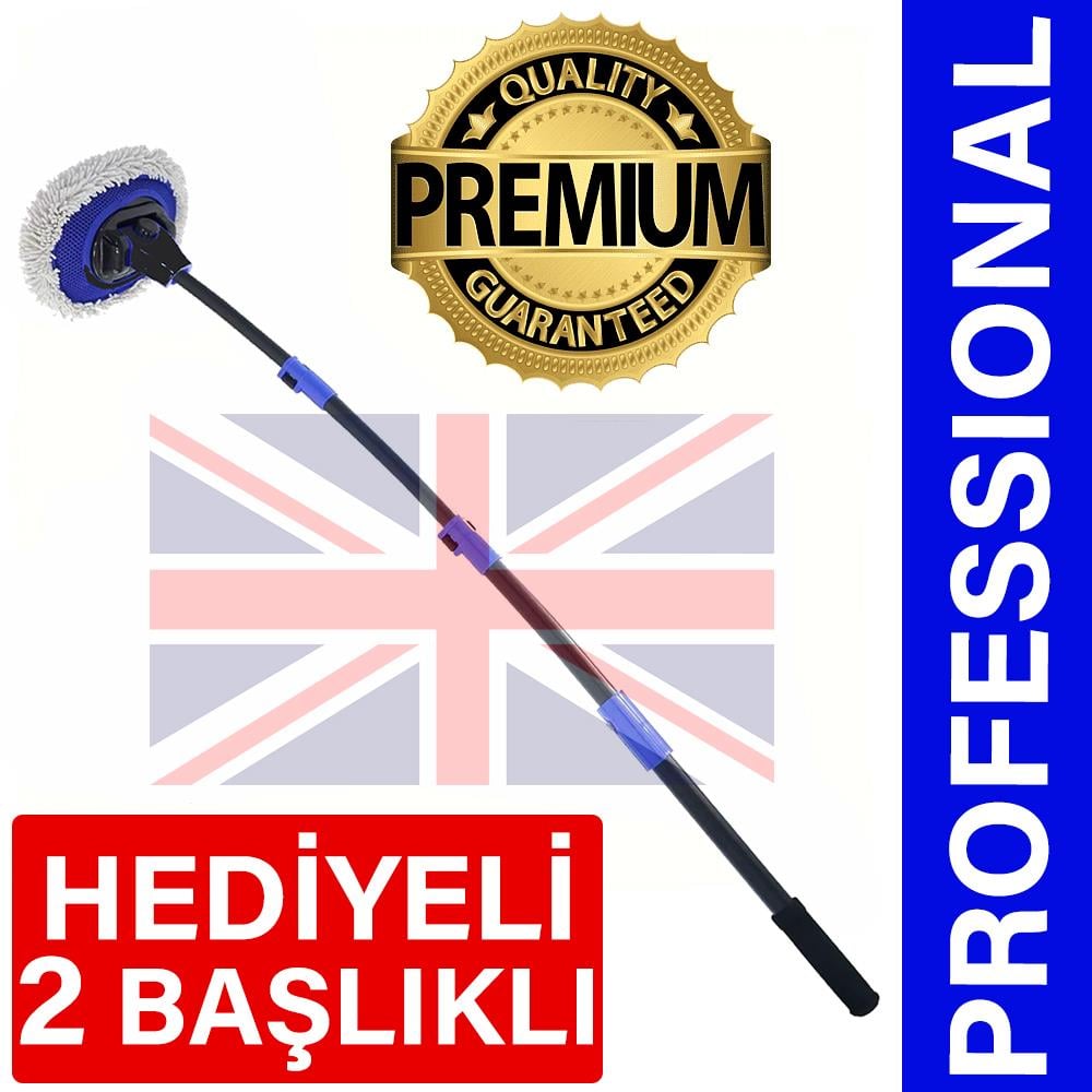 Jo Moyner Mikrofiber Püsküllü Araba Yıkama Temizleme Toz Alma Fırçası Premium Kalite Çizmez Mop
