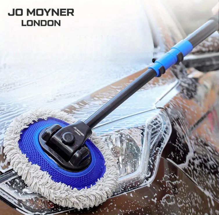 Jo Moyner Mikrofiber Püsküllü Araba Yıkama Temizleme Toz Alma Fırçası Premium Kalite Çizmez Açılı Mop