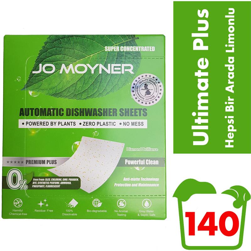 Jo Moyner Ultimate Plus Bulaşık Makinesi Deterjanı Doğal Organik Yaprak Deterjan 140 Kullanım