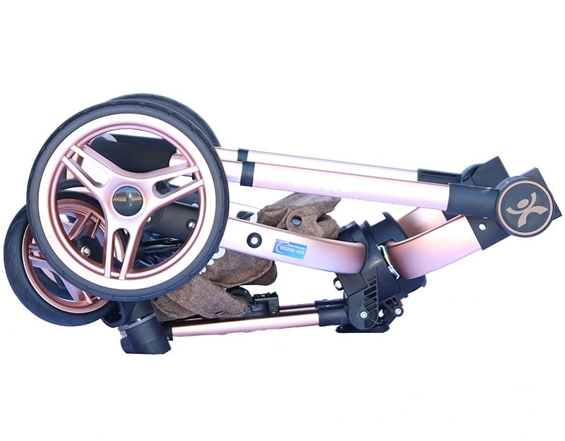 Yoyko 360 Derece Dönebilen Bebek Arabası 3 in 1 Bej Rose Kasa