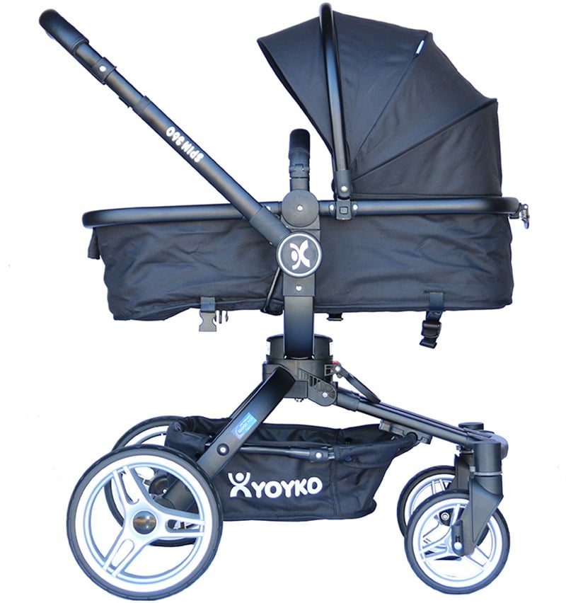Yoyko 360 Derece Dönebilen Bebek Arabası 3 in 1 Siyah Siyah Kasa
