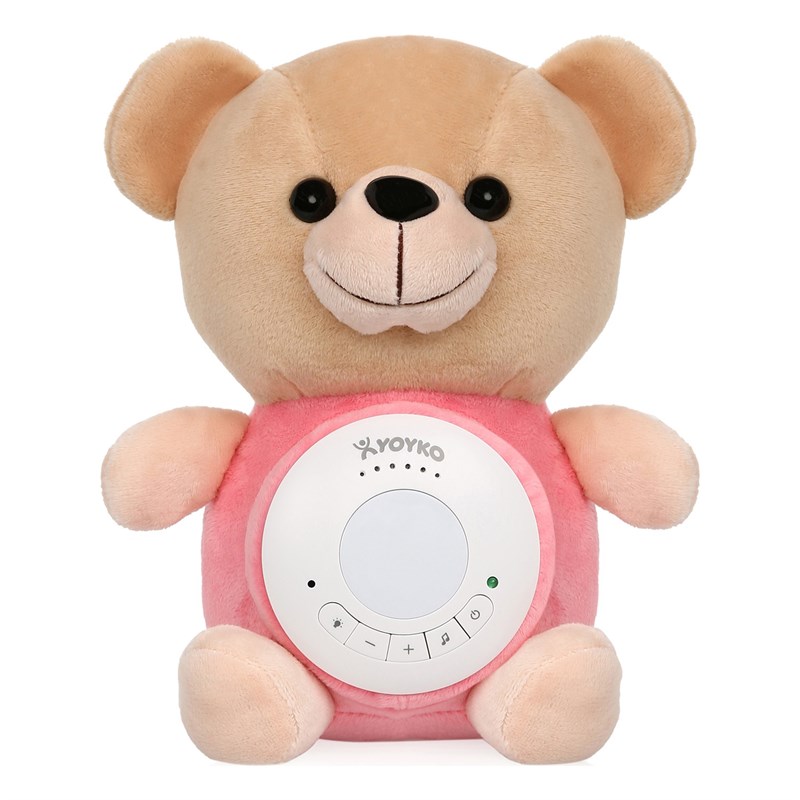 Yoyko Bear Dijital Bebek Telsizi 300m - Şarjlı - Isı Göstergesi - Interkom - LCD Ekran - Gece Işığı - Ninni Pembe
