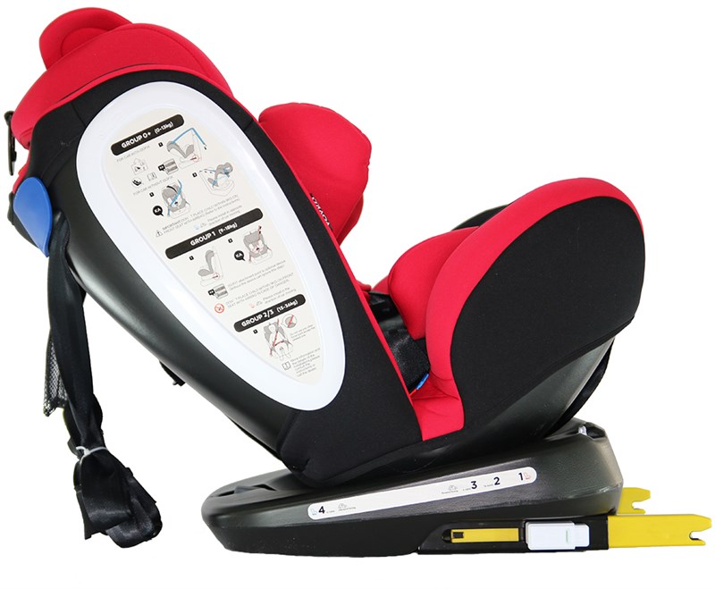 Yoyko Bear Dönebilir Yatabilir 0-36 Kg Oto Koltuğu ISOFIX/SIP/LATCH Kırmızı
