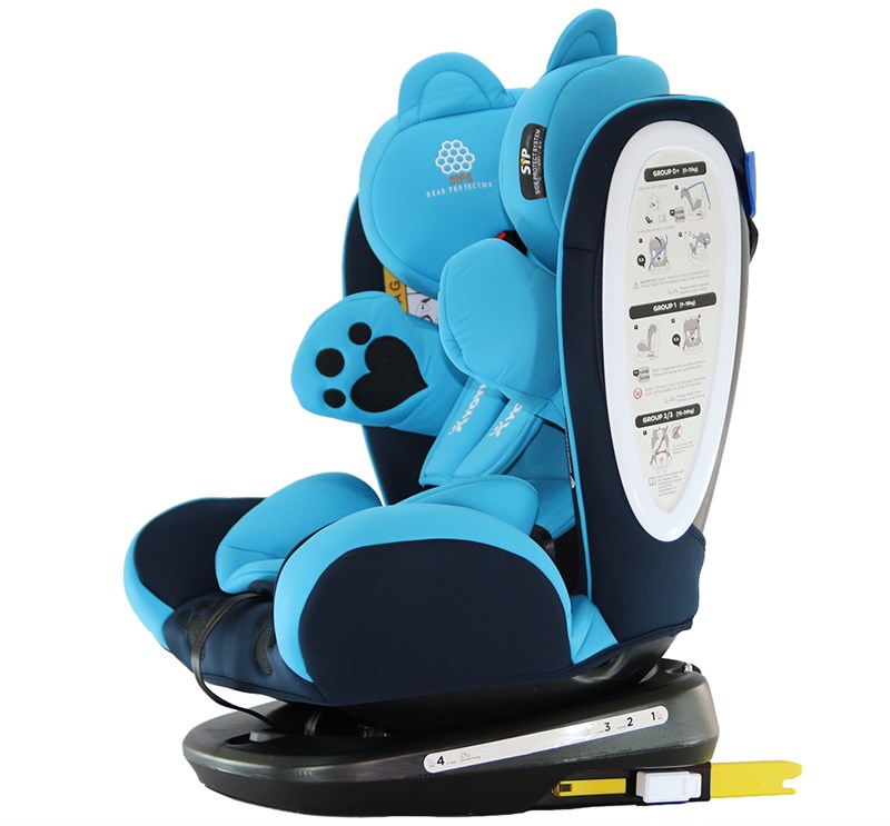 Yoyko Bear Dönebilir Yatabilir 0-36 Kg Oto Koltuğu ISOFIX/SIP/LATCH Mavi