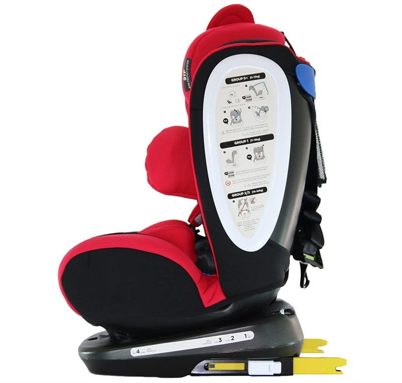 Yoyko Bear Dönebilir Yatabilir 0-36 Kg Oto Koltuğu ISOFIX/SIP/LATCH Kırmızı
