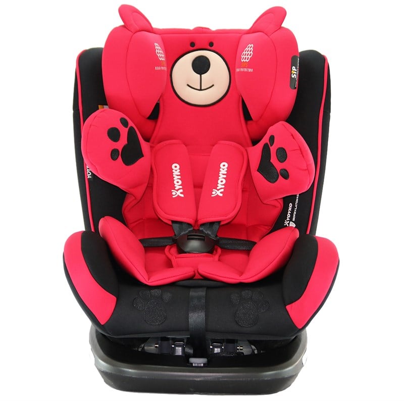 Yoyko Bear Dönebilir Yatabilir 0-36 Kg Oto Koltuğu ISOFIX/SIP/LATCH Kırmızı