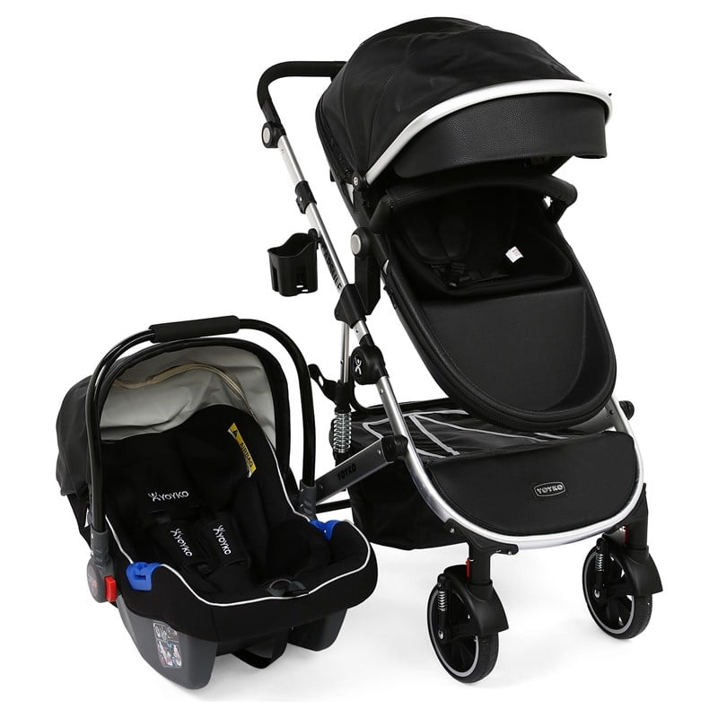 Yoyko Capsule Egg Travel Seyahat Sistem Bebek Arabası Siyah Silver