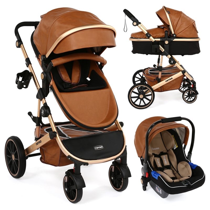 Yoyko Capsule Egg Travel Seyahat Sistem Bebek Arabası Kahve Rose