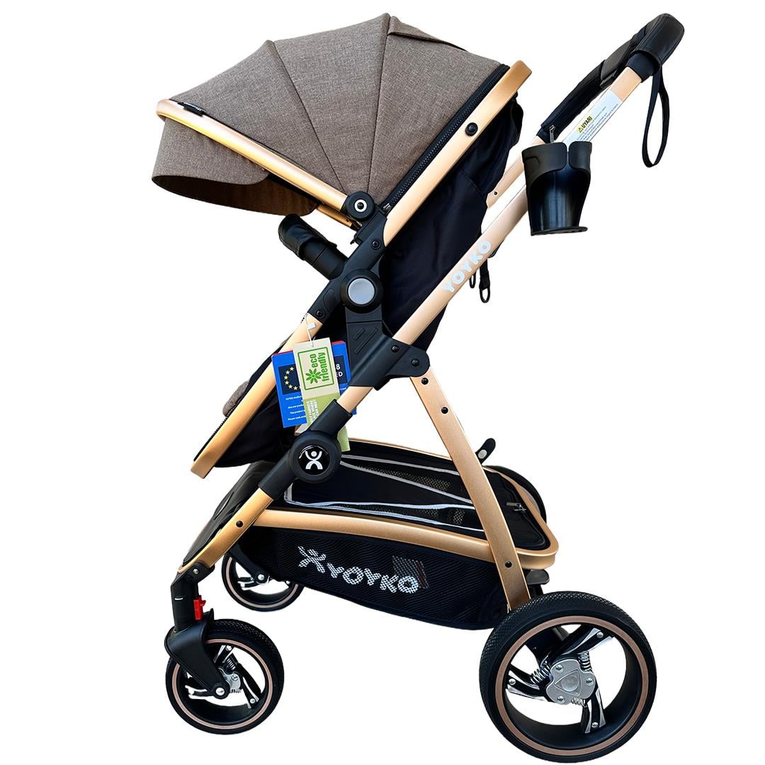 Yoyko City Travel Sistem Bebek Arabası 3 in 1 Coffee Rose