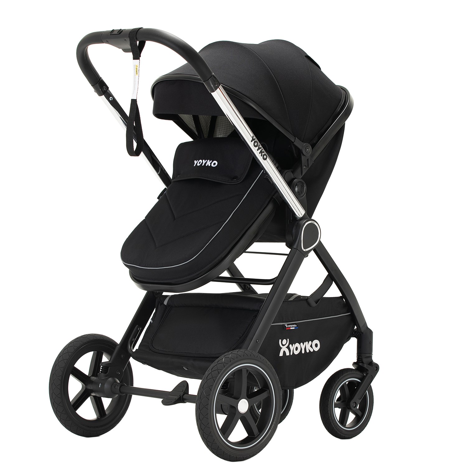 Yoyko Crown i-Size Travel Sistem Bebek Arabası 3 in 1 Siyah Silver