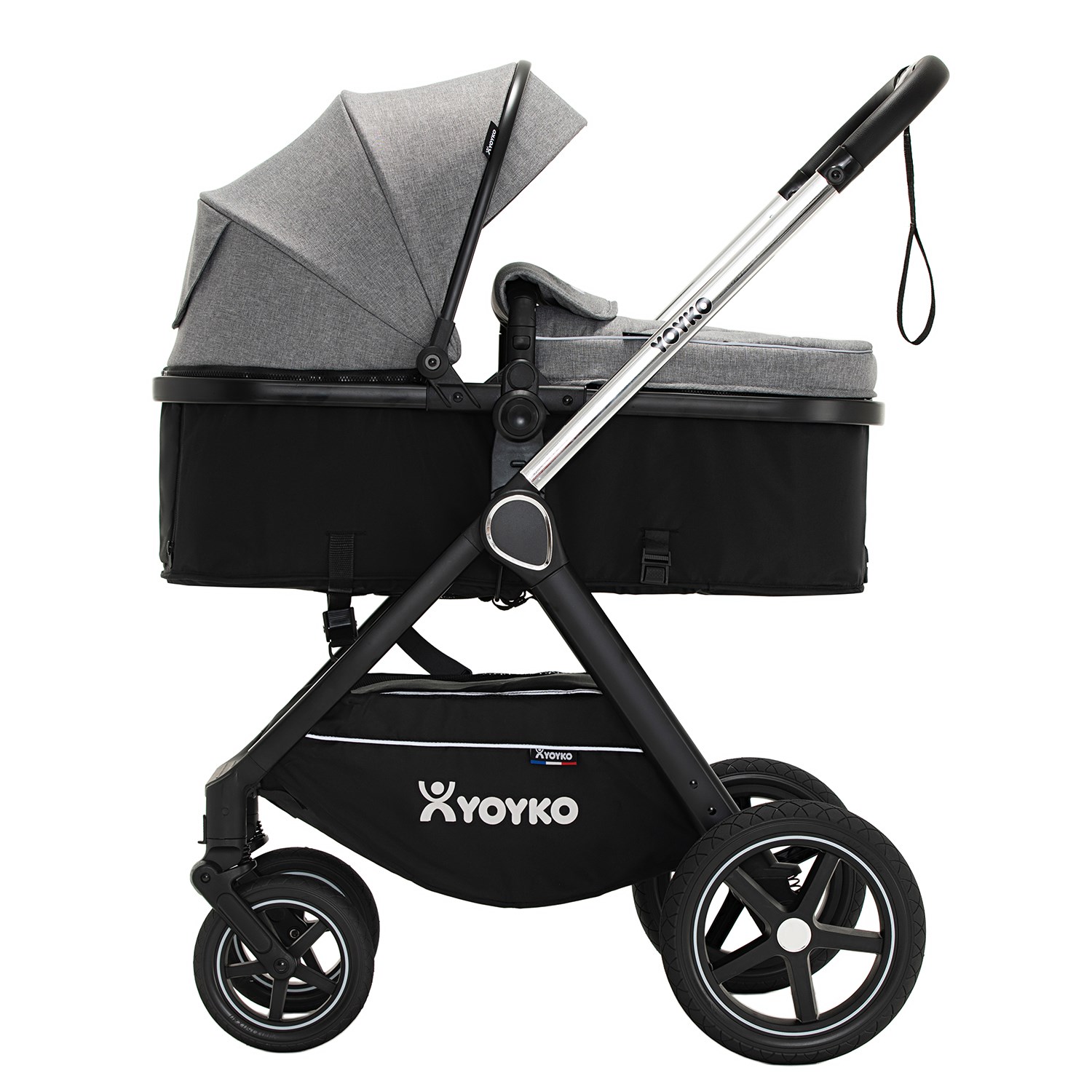 Yoyko Crown i-Size Travel Sistem Bebek Arabası 3 in 1 Gri Silver