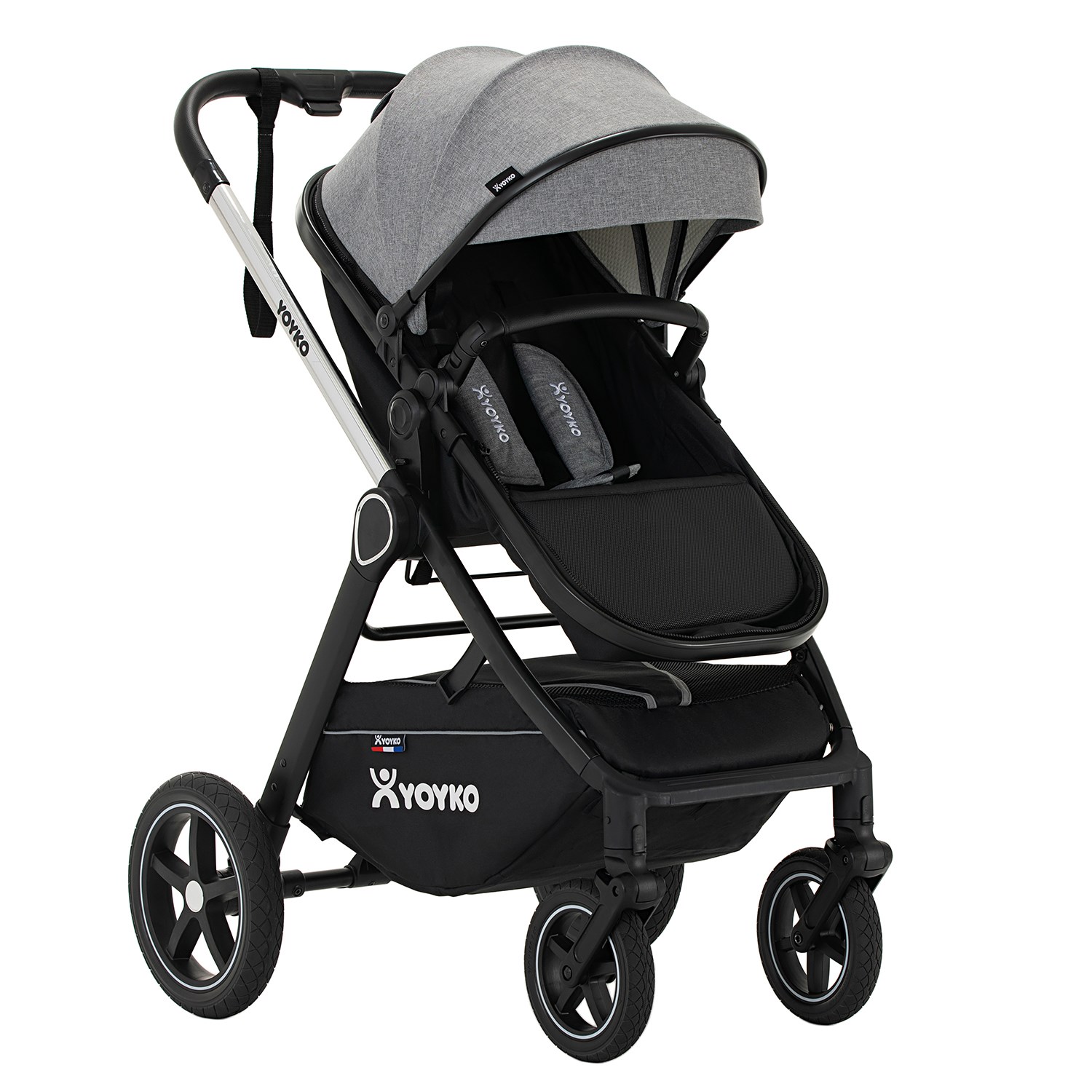 Yoyko Crown i-Size Travel Sistem Bebek Arabası 3 in 1 Gri Silver
