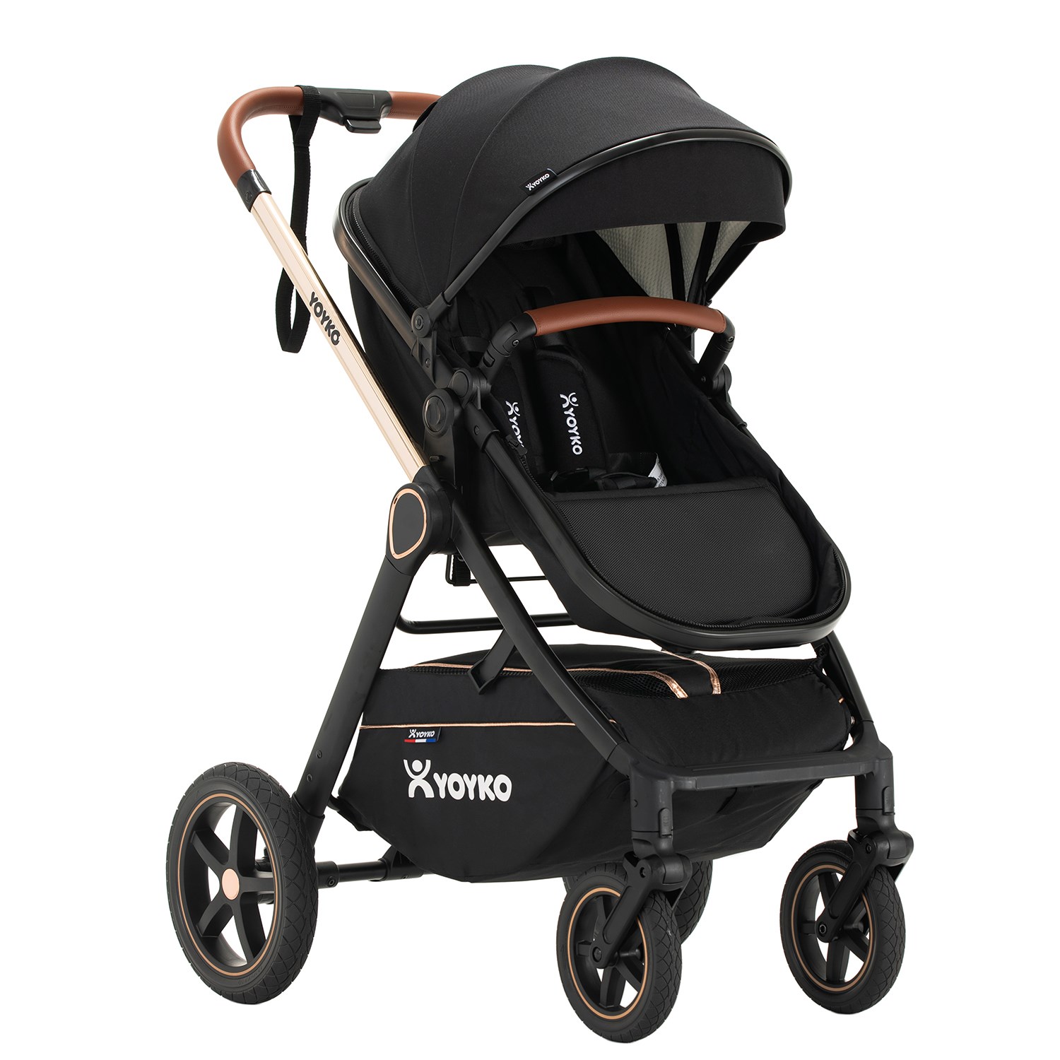 Yoyko Crown i-Size Travel Sistem Bebek Arabası 3 in 1 Siyah Rose