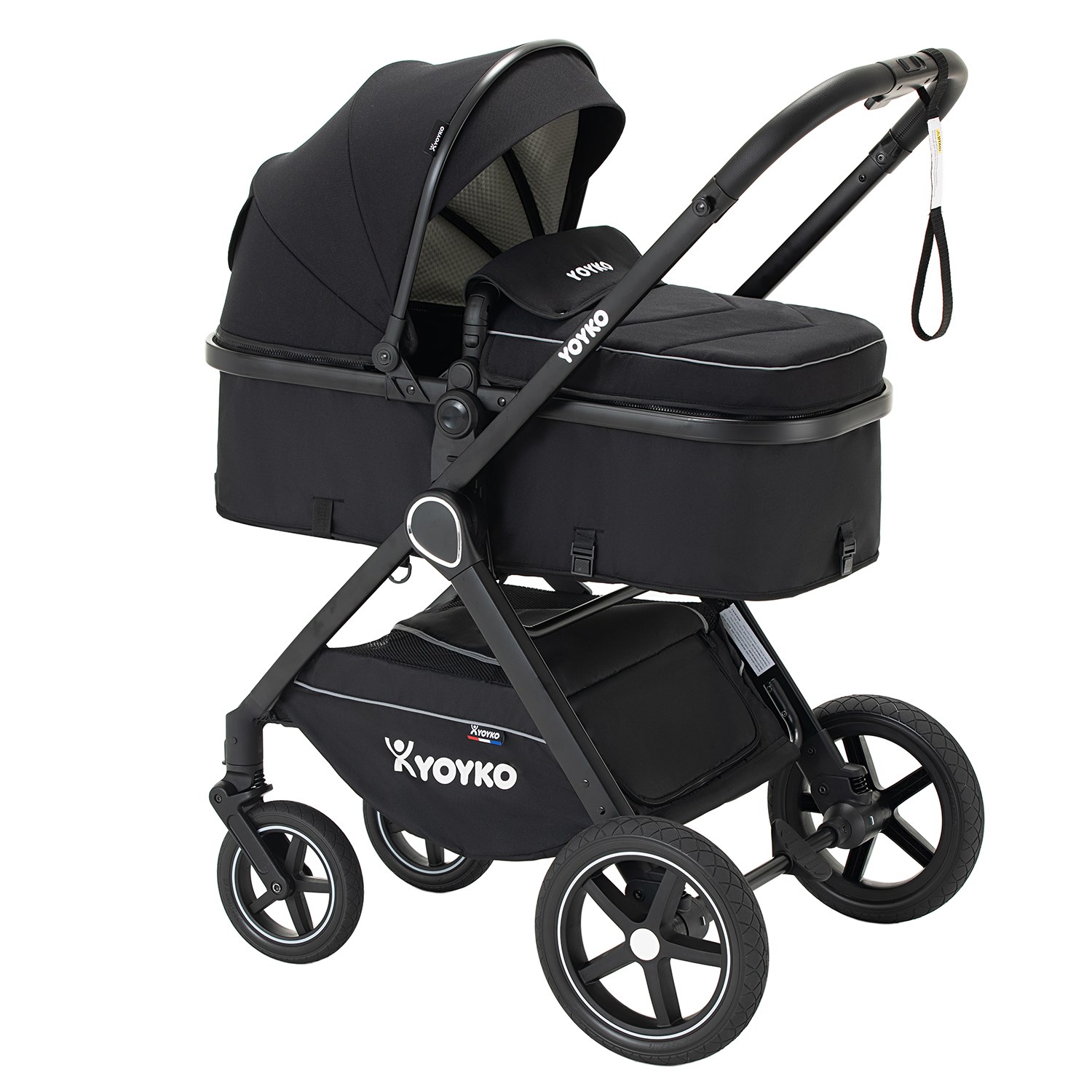 Yoyko Crown i-Size Travel Sistem Bebek Arabası 3 in 1 Siyah Siyah