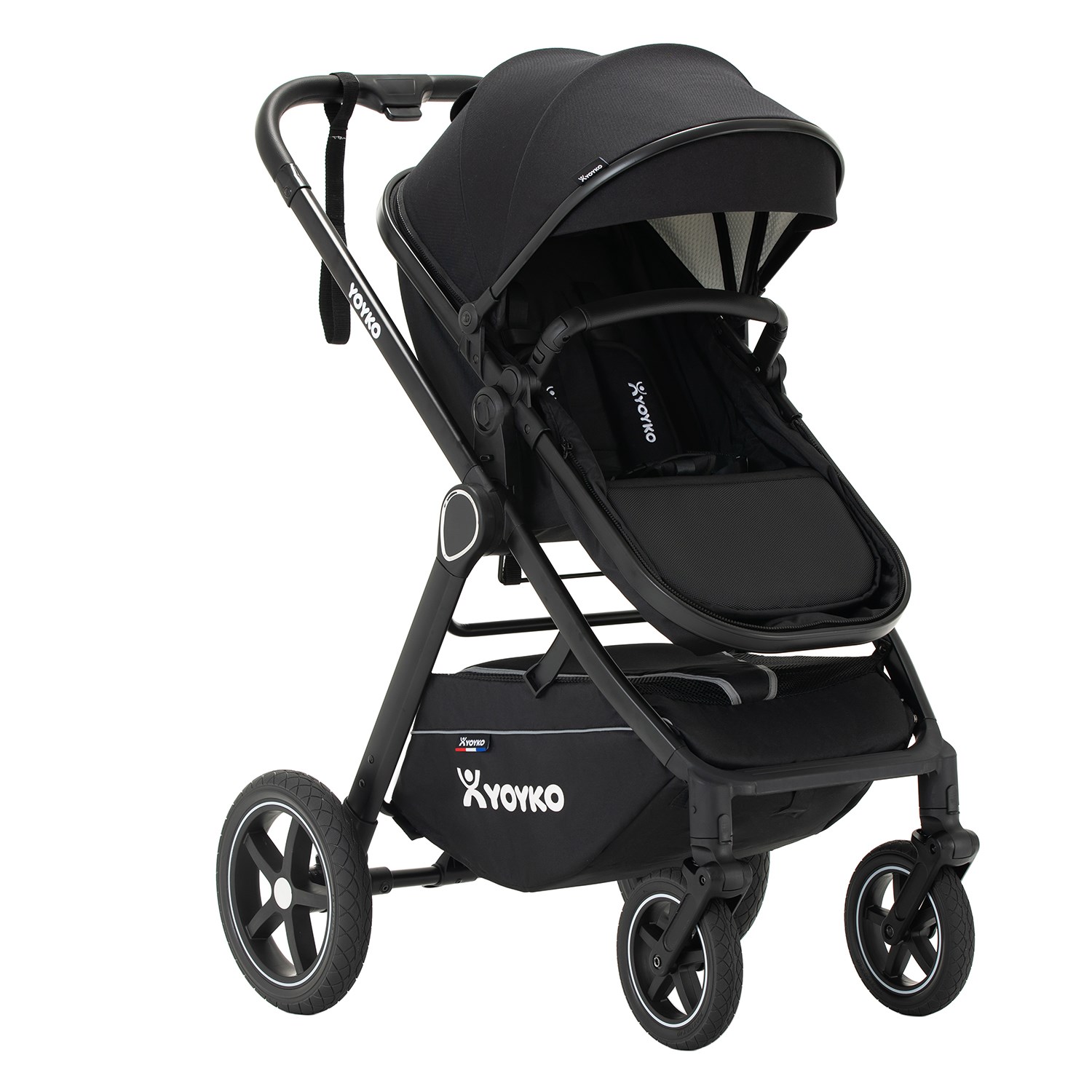 Yoyko Crown i-Size Travel Sistem Bebek Arabası 3 in 1 Siyah Siyah