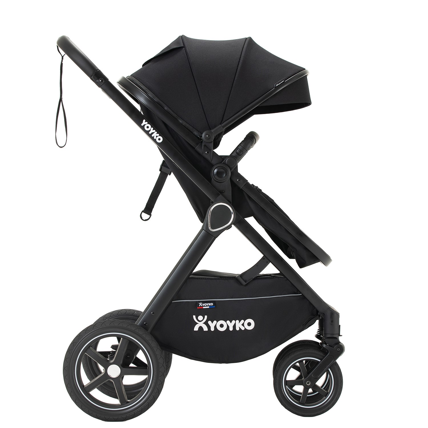 Yoyko Crown i-Size Travel Sistem Bebek Arabası 3 in 1 Siyah Siyah