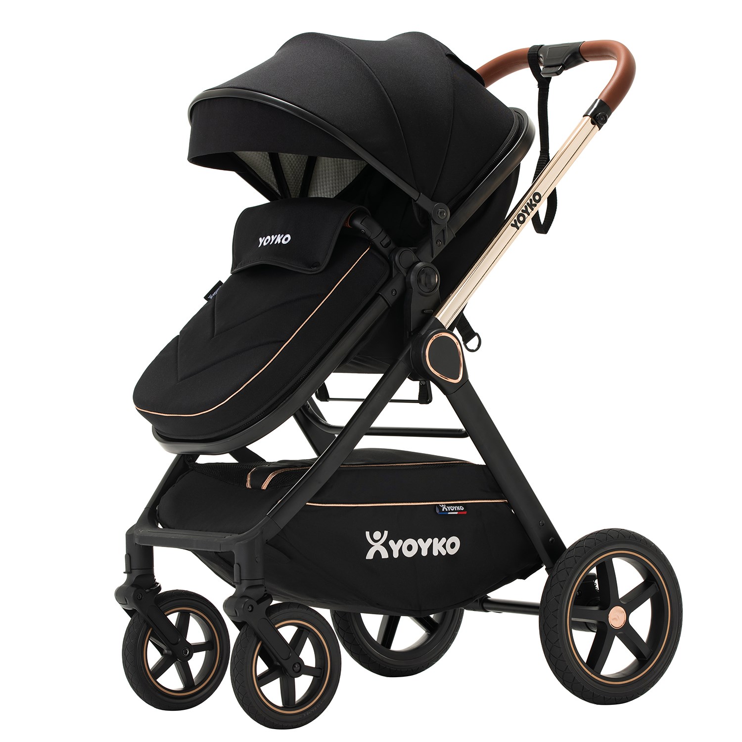 Yoyko Crown i-Size Travel Sistem Bebek Arabası 3 in 1 Siyah Rose