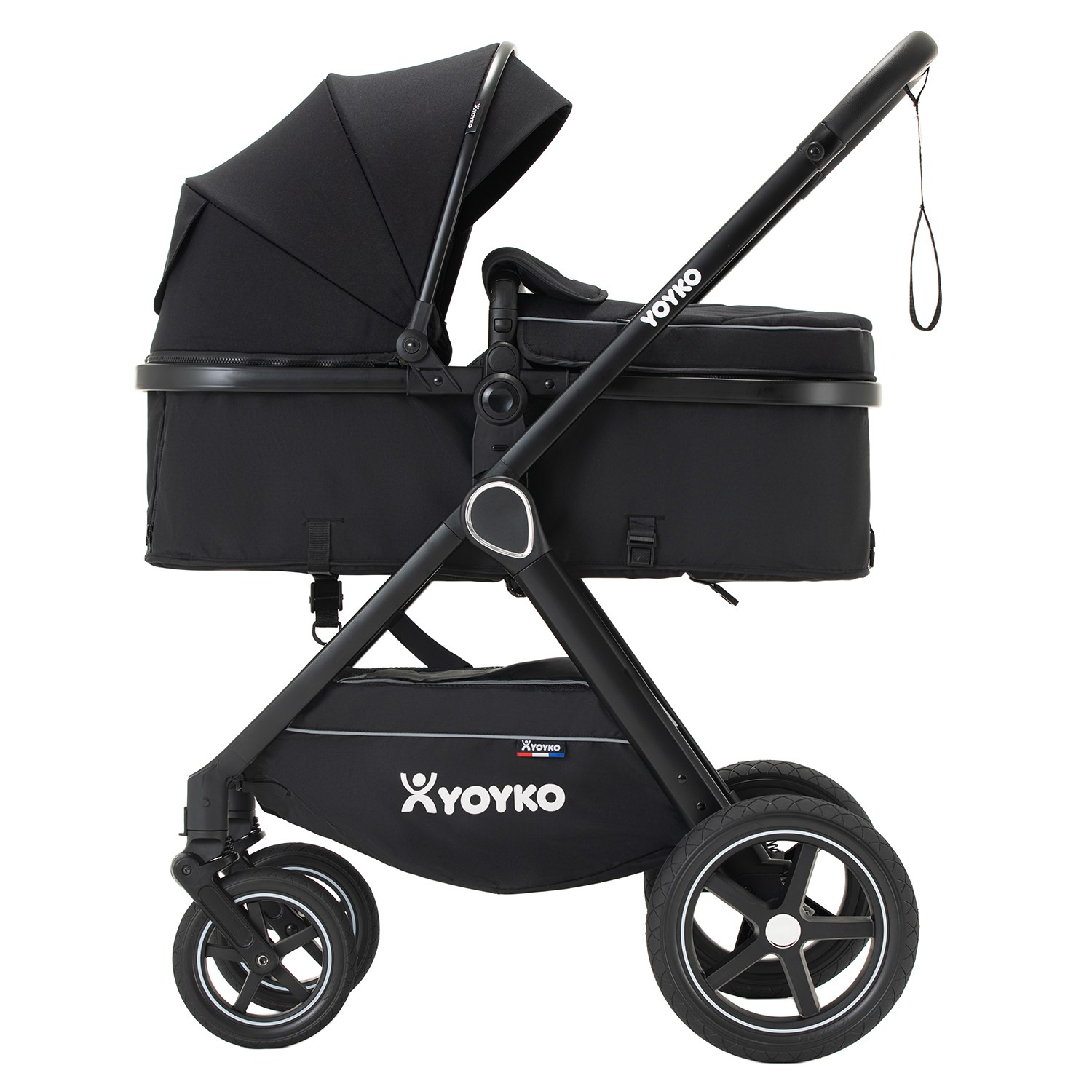Yoyko Crown i-Size Travel Sistem Bebek Arabası 3 in 1 Siyah Siyah