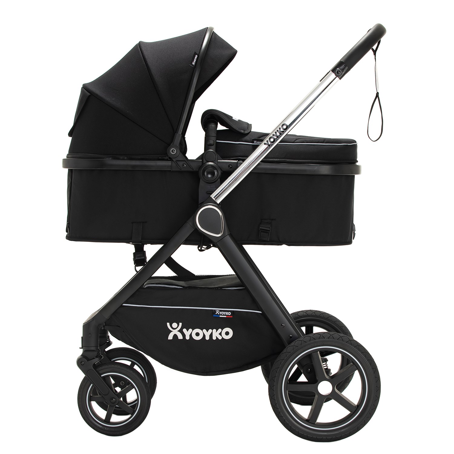 Yoyko Crown i-Size Travel Sistem Bebek Arabası 3 in 1 Siyah Silver