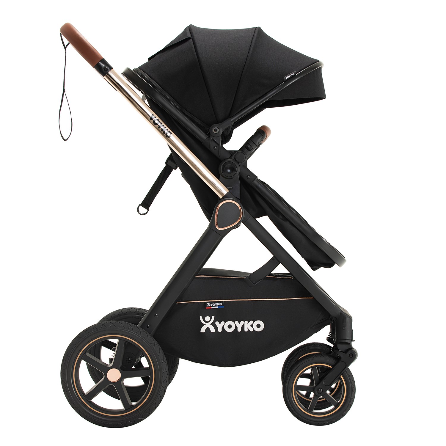 Yoyko Crown i-Size Travel Sistem Bebek Arabası 3 in 1 Siyah Rose