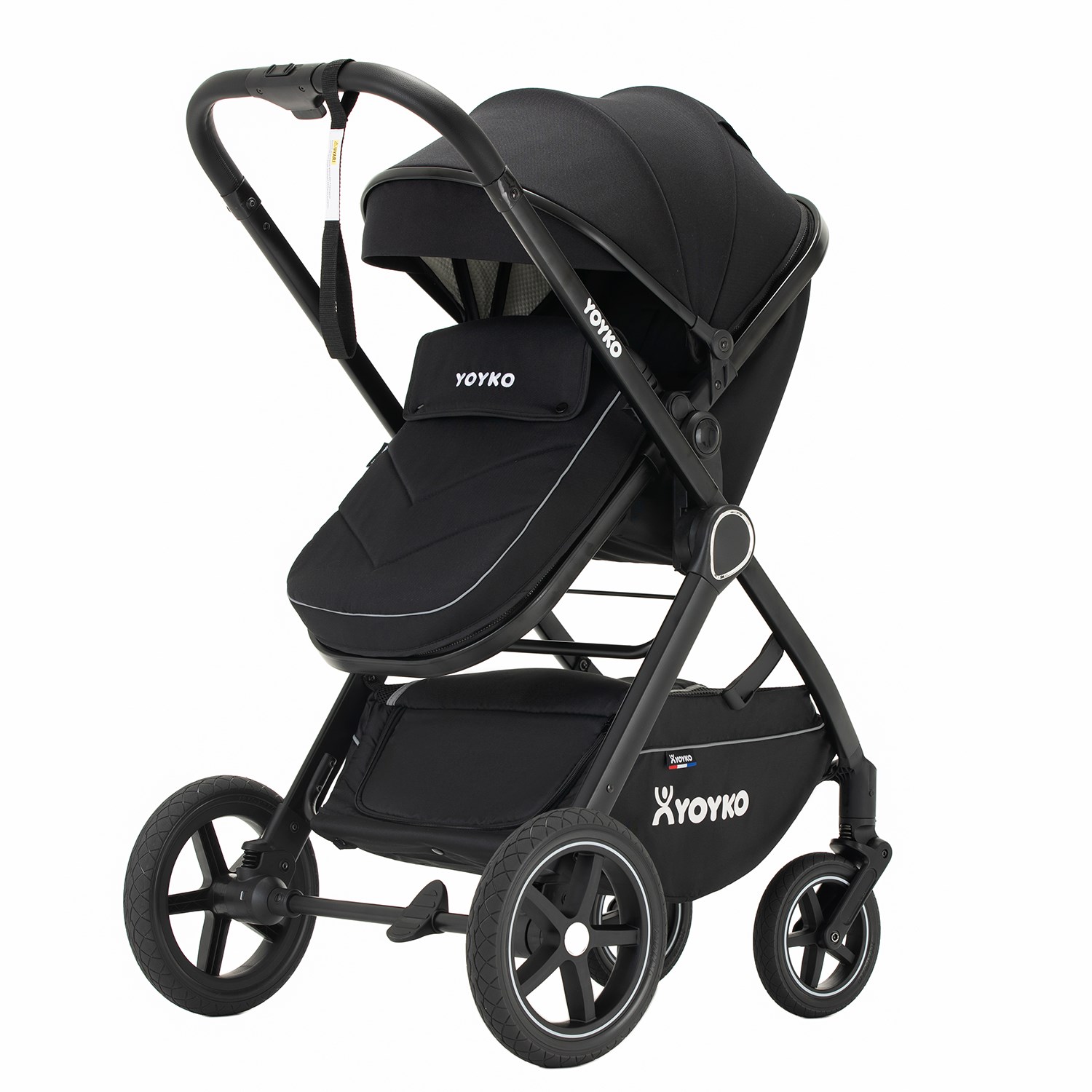 Yoyko Crown i-Size Travel Sistem Bebek Arabası 3 in 1 Siyah Siyah