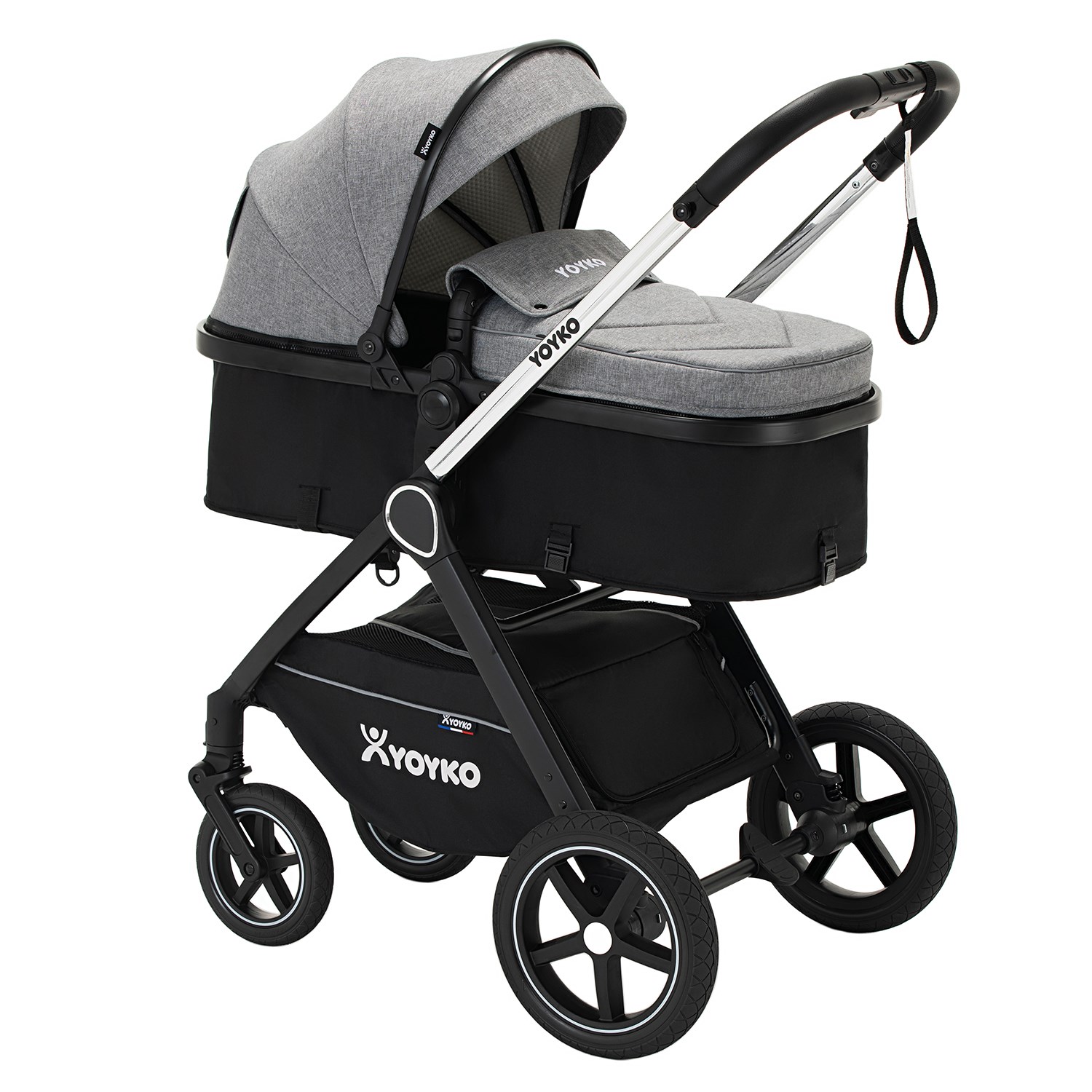 Yoyko Crown i-Size Travel Sistem Bebek Arabası 3 in 1 Gri Silver