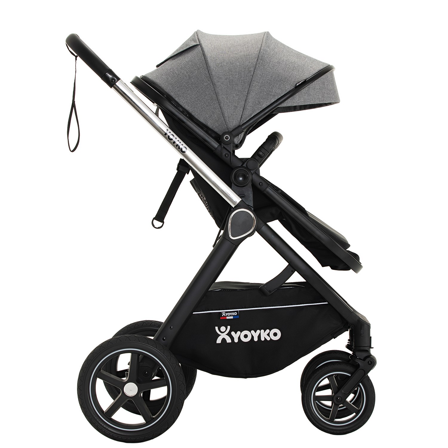 Yoyko Crown i-Size Travel Sistem Bebek Arabası 3 in 1 Gri Silver