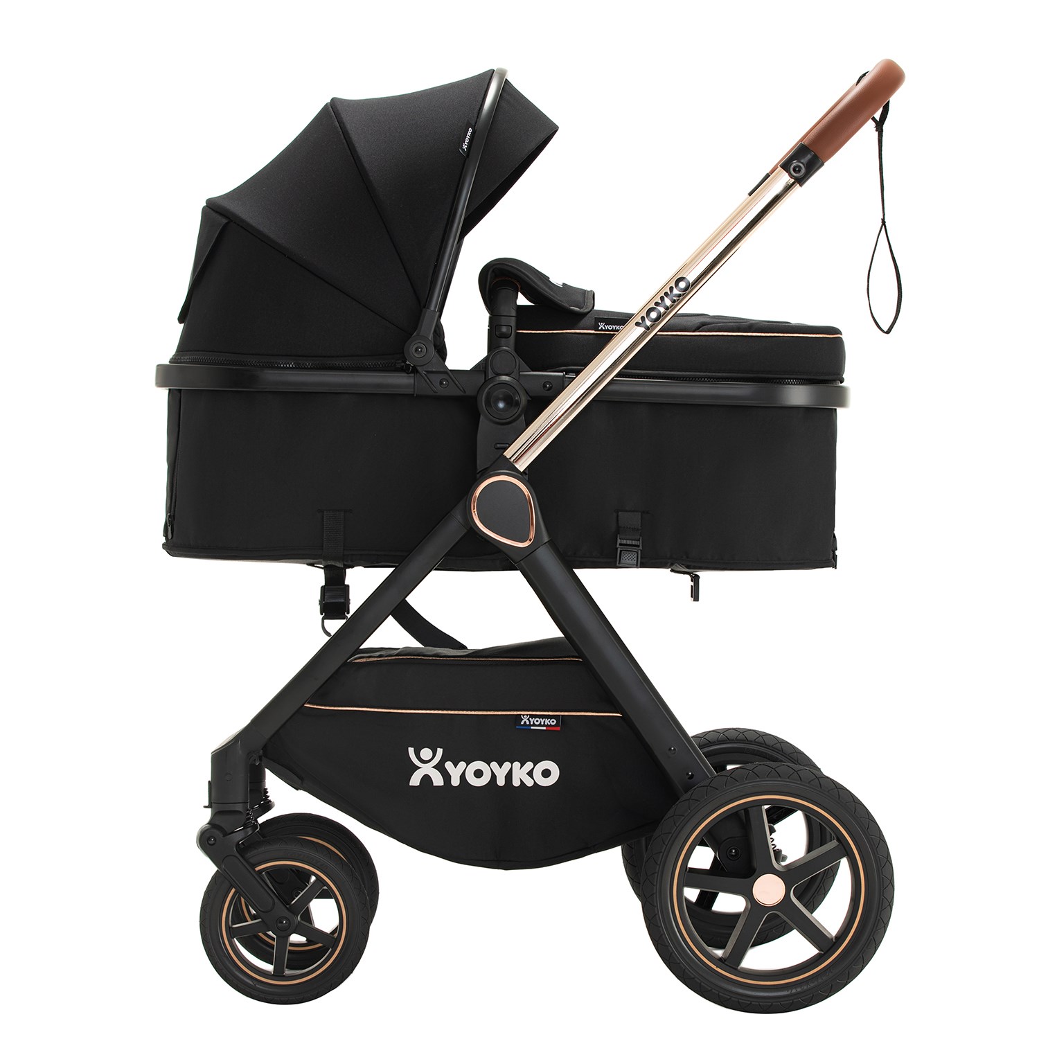Yoyko Crown i-Size Travel Sistem Bebek Arabası 3 in 1 Siyah Rose