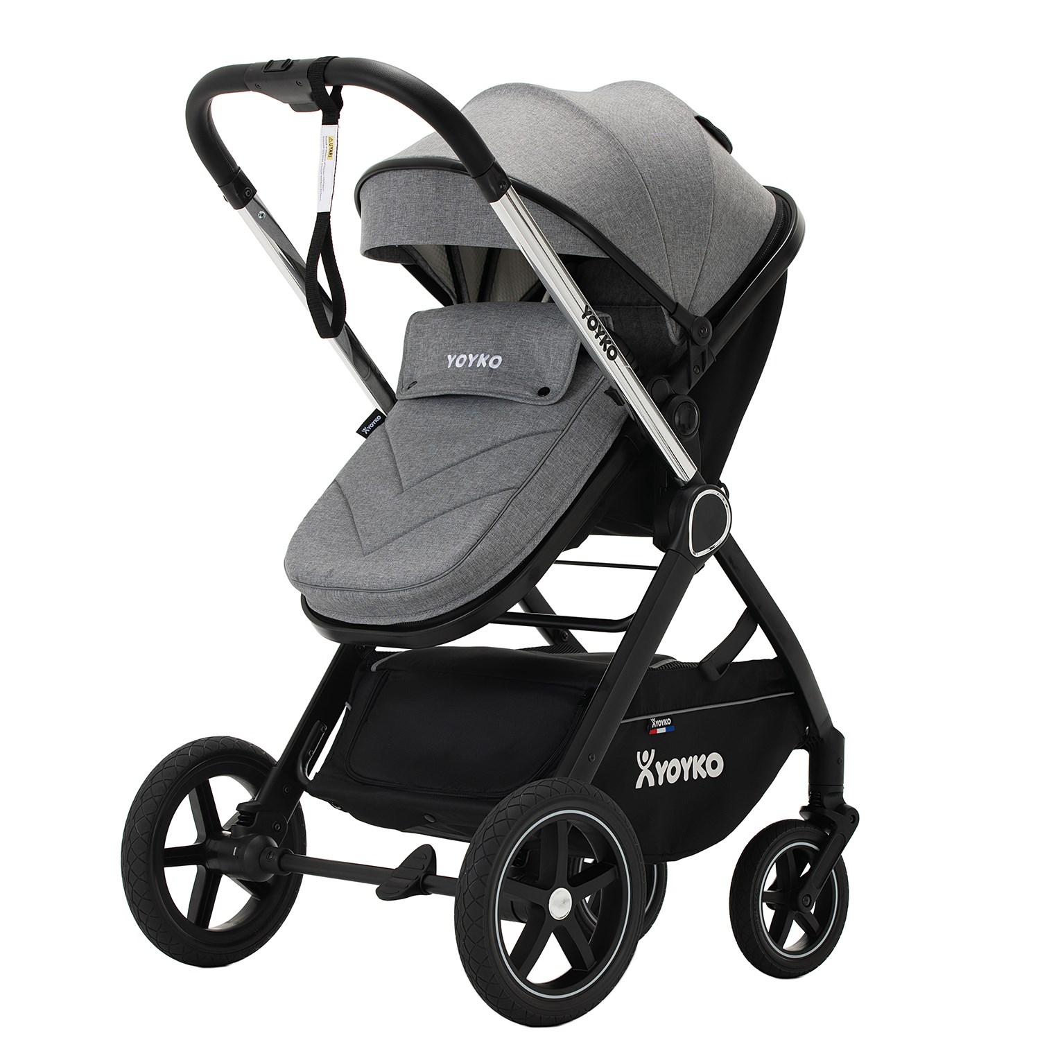 Yoyko Crown i-Size Travel Sistem Bebek Arabası 3 in 1 Gri Silver