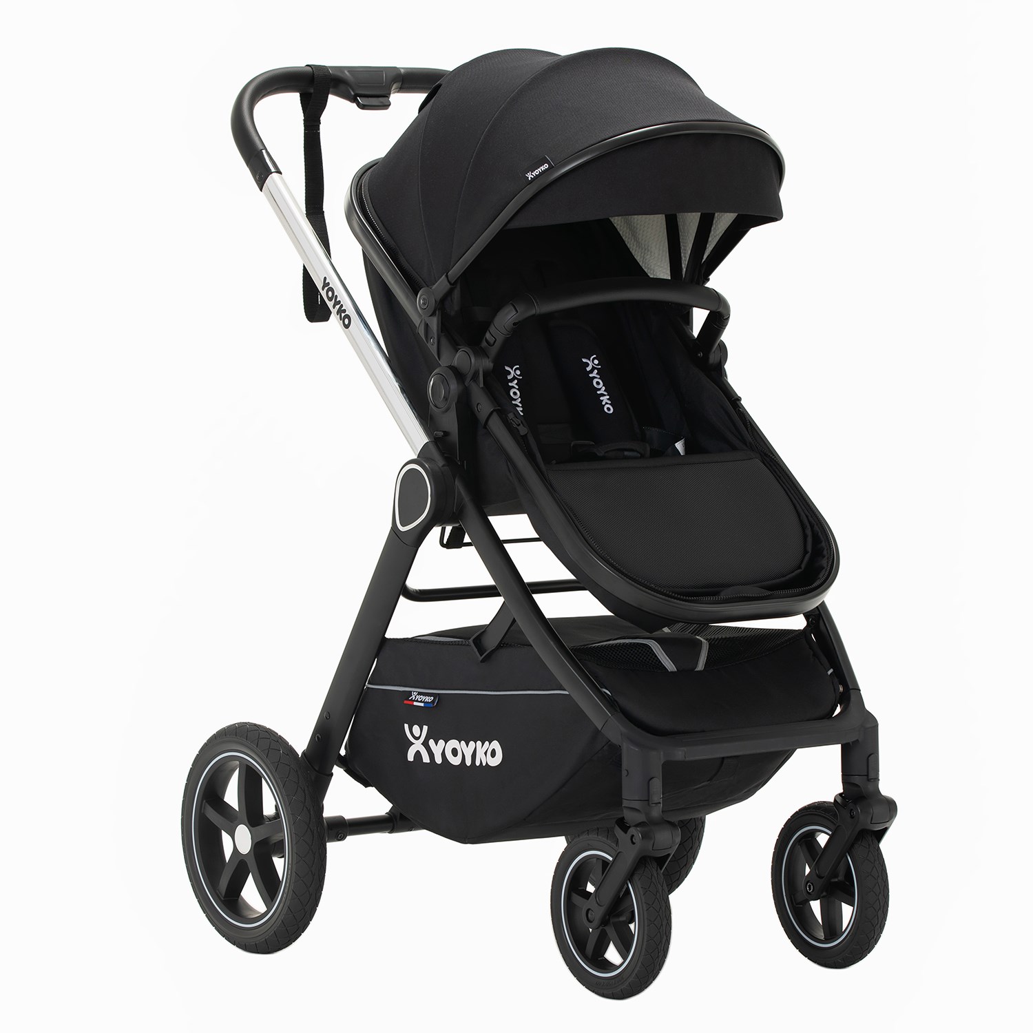 Yoyko Crown i-Size Travel Sistem Bebek Arabası 3 in 1 Siyah Silver
