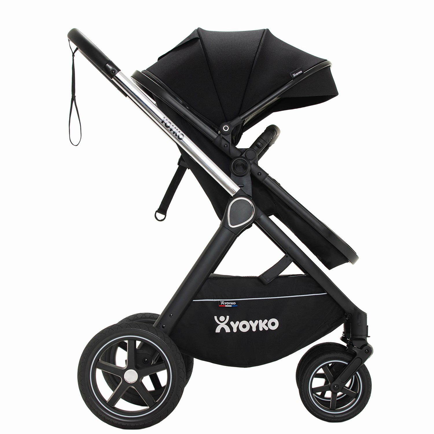 Yoyko Crown i-Size Travel Sistem Bebek Arabası 3 in 1 Siyah Silver