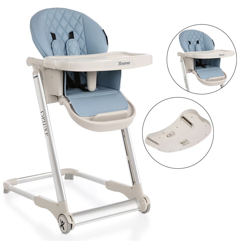 Yoyko Deluxe Mama Sandalyesi Mavi Silver